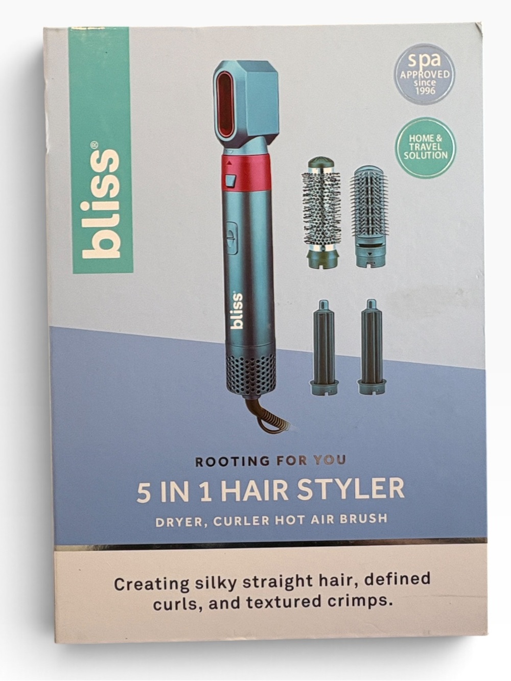 Bliss 5-in-1 Hair Styler Dyer Curler Hot Air Brush